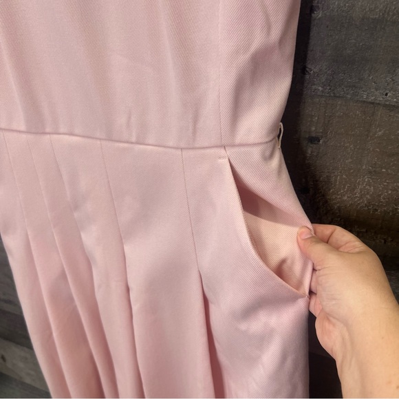 NWT MaxMara Mimma Occasion Dress in Light Pink Elegant Pleated Sleeveless Dress - Picture 5 of 11